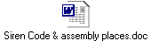 Siren Code & assembly places.doc