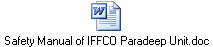 Safety Manual of IFFCO Paradeep Unit.doc